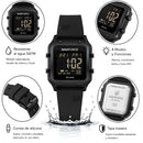 Naviforce Reloj Digital Negro con Correa de Silicona, Diámetro de 34 mm, Cristal Acrílico HD y Resistencia al Agua 5 ATM.