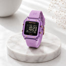 Naviforce Reloj Digital Morado con Correa de Silicona, Diámetro de 34 mm, Cristal Acrílico HD y Resistencia al Agua 5 ATM.