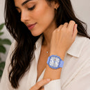 Naviforce Reloj Analógico Lila con Correa de Silicona, Diámetro de 38 mm, Cristal Acrílico HD y Resistencia al Agua 5 ATM.
