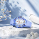 Naviforce Reloj Analógico Lila con Correa de Silicona, Diámetro de 36 mm, Cristal Acrílico HD y Resistencia al Agua 5 ATM.