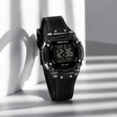 Naviforce Reloj Digital Negro con Correa de Silicona, Diámetro de 36 mm, Cristal Acrílico HD y Resistencia al Agua 5 ATM.