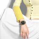 Naviforce Reloj Digital Verde con Negro con Correa de Silicona, Diámetro de 36 mm, Cristal Acrílico HD y Resistencia al Agua 5 ATM.