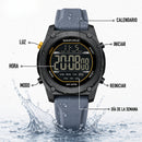 Naviforce Reloj Digital Gris Claro con Correa de Silicona, Diámetro de 48 mm, Cristal Acrílico HD y Resistencia al Agua 5 ATM.