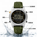 Naviforce Reloj Digital Verde con Correa de Silicona, Diámetro de 48 mm, Cristal Acrílico HD y Resistencia al Agua 5 ATM.