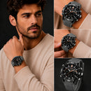 Naviforce Reloj Analógico y Digital Gris con Detalles Negros, Correa de Silicona, Diámetro de 44 mm y Resistencia al Agua 5 ATM.