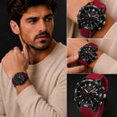 Naviforce Reloj Analógico y Digital Rojo con Detalles Negros, Correa de Silicona, Diámetro de 44 mm y Resistencia al Agua 5 ATM.