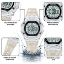 Naviforce Reloj Digital Blanco, Correa de Silicona, Diámetro de 46 mm y Resistencia al Agua 5 ATM.