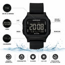 Naviforce Reloj Digital Negro con Correa de Silicona, Diámetro de 48 mm, Cristal Acrílico HD y Resistencia al Agua 5 ATM.