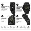Naviforce Reloj Digital Negro, Correa de Silicona, Diámetro de 41 mm y Resistencia al Agua 5 ATM.