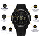 Naviforce Reloj Digital Negro, Correa de Silicona, Diámetro de 41 mm y Resistencia al Agua 5 ATM.