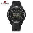 Naviforce Reloj Digital Negro, Correa de Silicona, Diámetro de 41 mm y Resistencia al Agua 5 ATM.