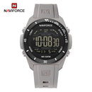 Naviforce Reloj Digital Gris, Correa de Silicona, Diámetro de 41 mm y Resistencia al Agua 5 ATM.