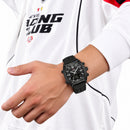 Naviforce Reloj Analógico y Digital para Hombre, Esfera Negra Ø43 mm, Correa de Silicona, Cristal Mineral Endurecido y Resistencia al Agua 3 ATM