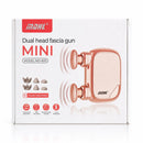 Masajeador Corporal Portátil USBC Recargable de Doble Cabezal de 10W Batería 600mAh. Maquina Fascia de Masajes Compacta.