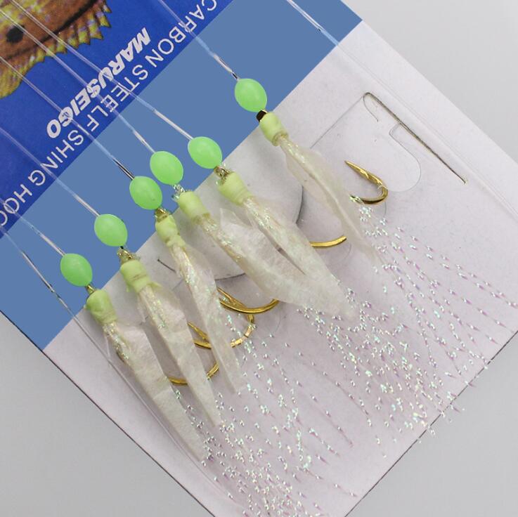 (6 unidades) Sabiki lineas de anzuelos de pesca