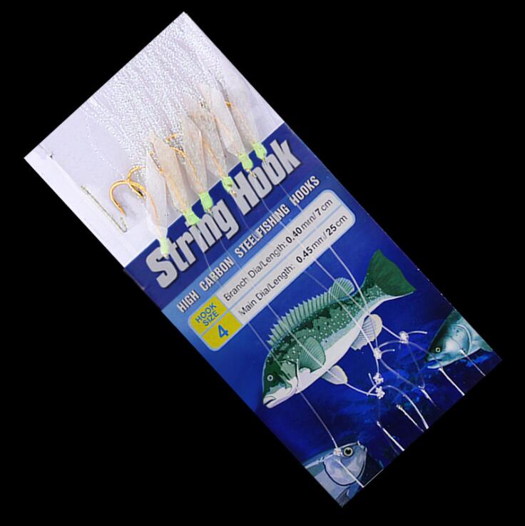 (6 unidades) Sabiki lineas de anzuelos de pesca