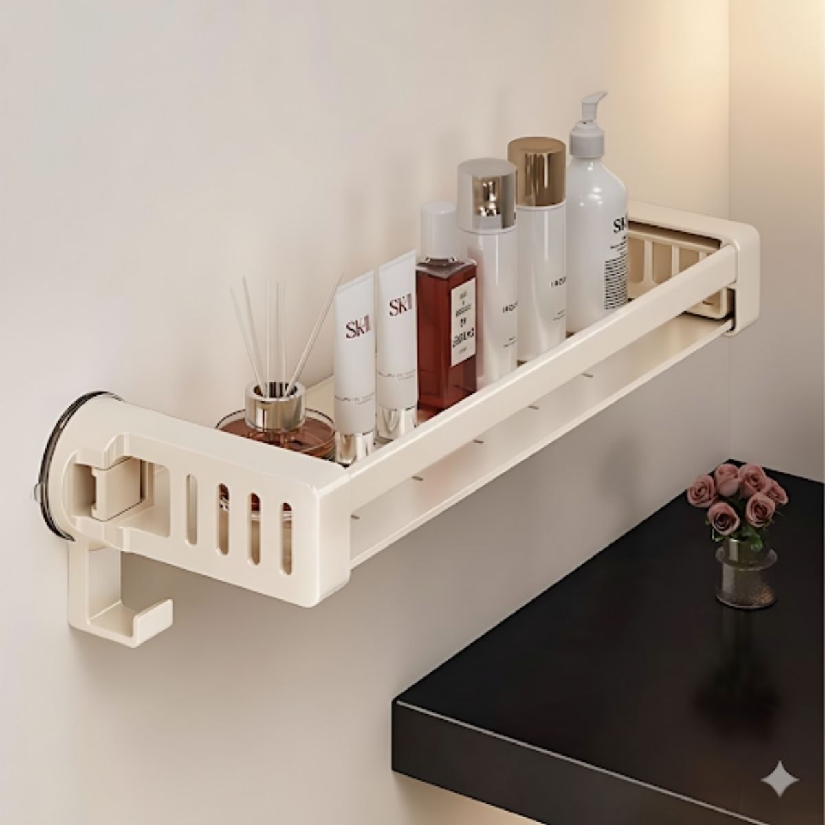 Repisas De Aluminio Con Ventosa Para Baño. Estante Flotante De Ducha.