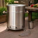 Barril Ahumador Acero Inoxidable 304 Portátil Asador Para Parrilladas Y Barbacoas. Grande. 18" 45x45x62cm 15 - 20 Libras Aprox.