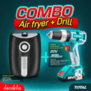 Combo Drill 20V Brushless Total Y Air Fryer Decakila (Edicion Limitada) Pocas Unidades