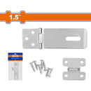 Aldaba portacandado 1.5" Espesor: 20mm x 1.1mm. Incluye 7 sujetadores.