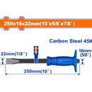 Cincel Frío de 22x16x250mm. Tratamiento térmico. Acero al carbono.