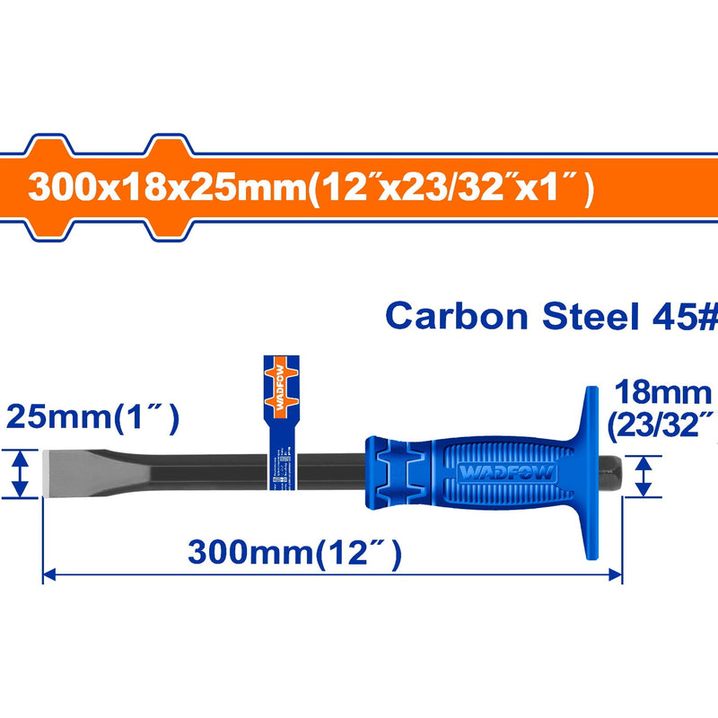 Cincel Frío de 25x18x300mm Tratamiento térmico. Acero al carbono.