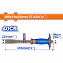 Cincel Frío 25x19x305mm. Recubrimiento en polvo límpido. 40CR. Tratamiento térmico