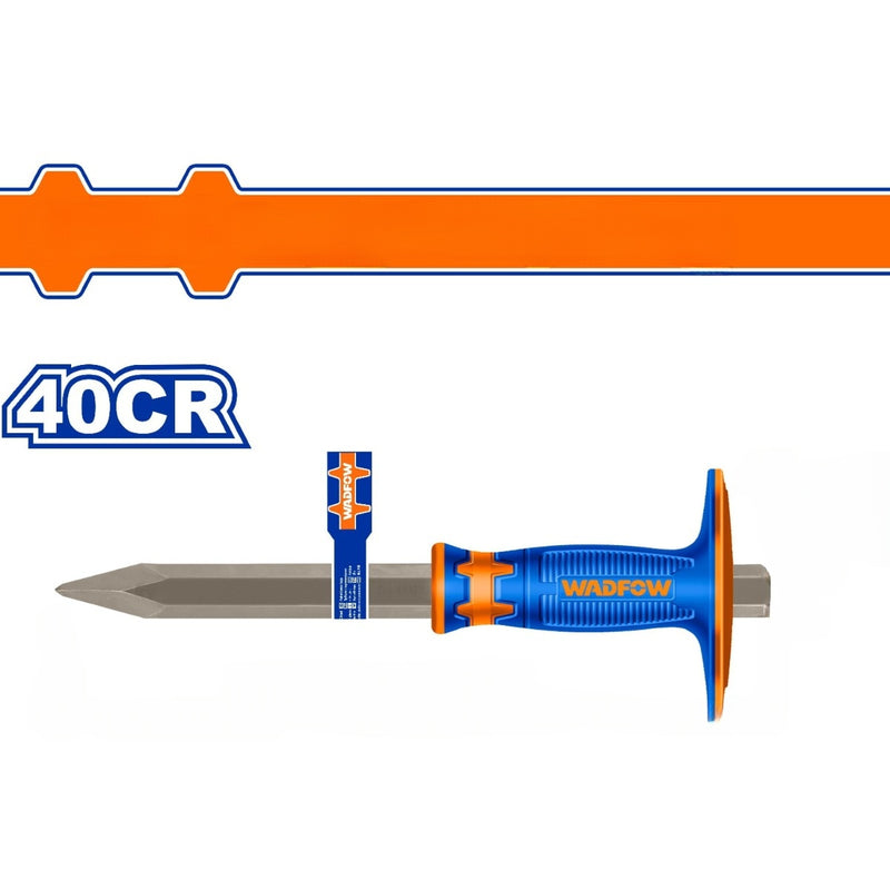 Cinceles de Hormigón. Recubrimiento en polvo límpido. 40CR. Tratamiento térmico. Mango Ergonómico.