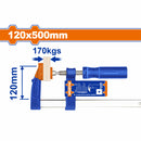 Sargento Pinza abrazadera Tipo F 120x500mm. Con mango de plástico