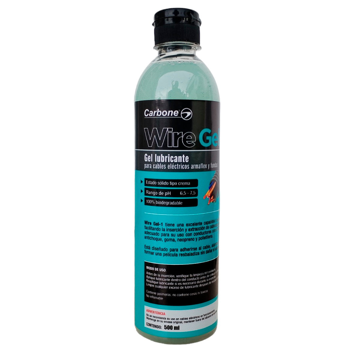 Gel lubricante para alambres o cables eléctricos. WireGel-1 de 500ml.