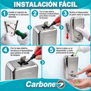 Dispensador De Jabón Líquido 1200ml de Acero Inoxidable 304 Satinado. Dosificador Manual Para Pared.