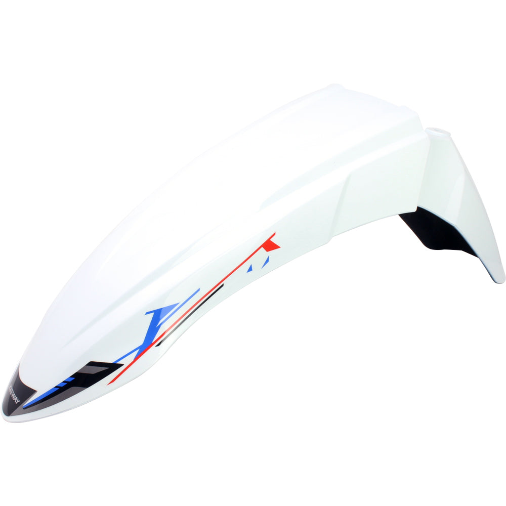 Guardabarros delantero blanco con calcomanias (TX200)