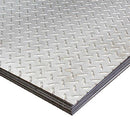 Plancha Antideslizante (Lagrimada) Para Pisos. Acero Inoxidable 1.22 X 2.44 M. Espesor 5 Mm T-304