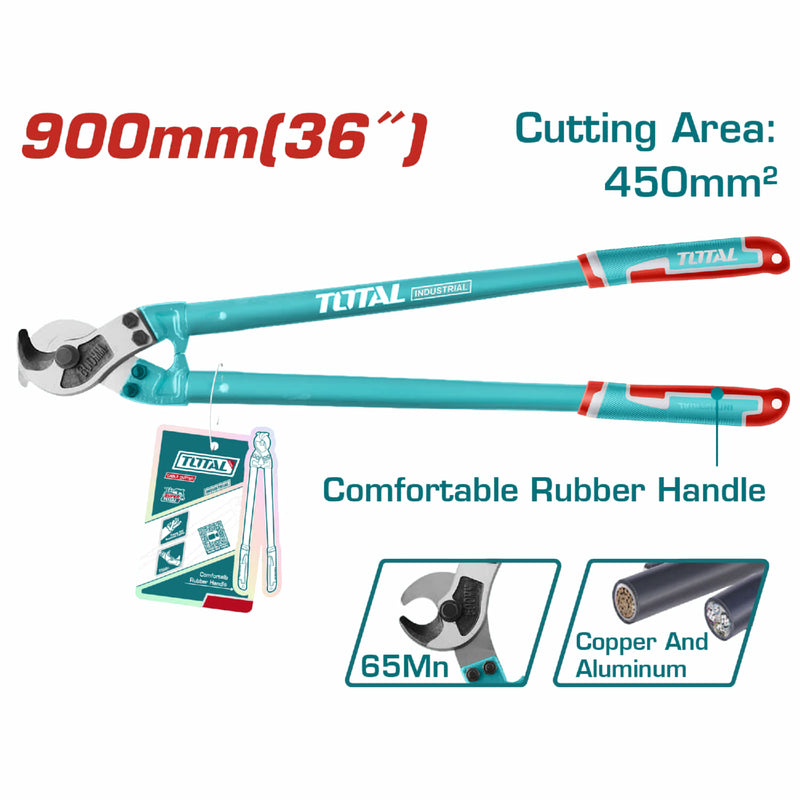 Cizalla 36" para cortar cables cuchillas de 65Mn.