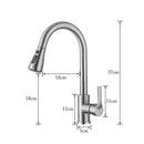 Grifo para Fregador de Cocina con manguera extraíble, Color Negro.