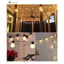 Guirnalda de Luz decorativa, carga panel solar. 5 Mts 20 Bombillos.