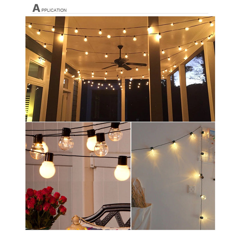 Guirnalda de Luz decorativa, carga panel solar. 5 Mts 20 Bombillos.