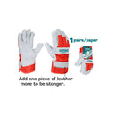 (1 par) Guantes de cuero de vaca . Medida XL.