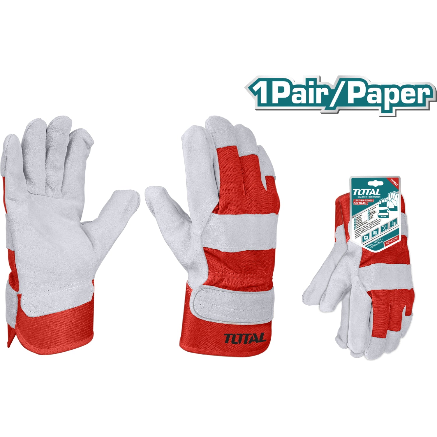 (1 par) Guantes de cuero de vaca . Medida XL.