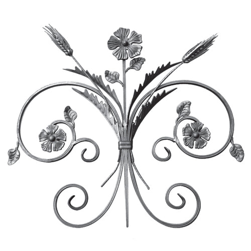 Rosón artístico de hierro forjado ≠16 x 8 mm, 645 x 670 mm
