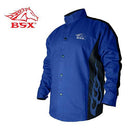 BSX Chaqueta Soldador Resistente A Las Llamas Azul Negro Con Llamas