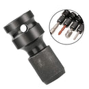 Adaptador De Llave De Dado Hexagonal De ½” A ¼” Color Negro. Convertidor De Hexagonal A Impacto. Socket