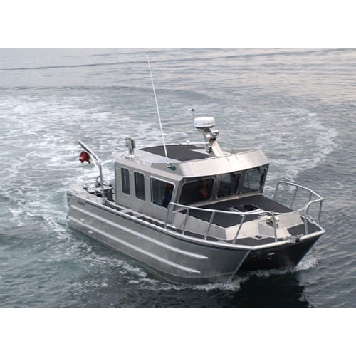 Lamina lisa aluminio marino 5083 H112 4x10 pies 4.0 mm (3/16") PVC por un lado Mills finish ASTM-B20