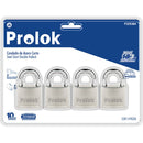 Jgo 4 candado acero cort 38mm Prolok