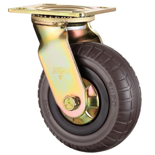 Rueda Giratoria Serie todo terreno 8" 200 mm Capacidad por rueda 200 kg Goma elastica solida