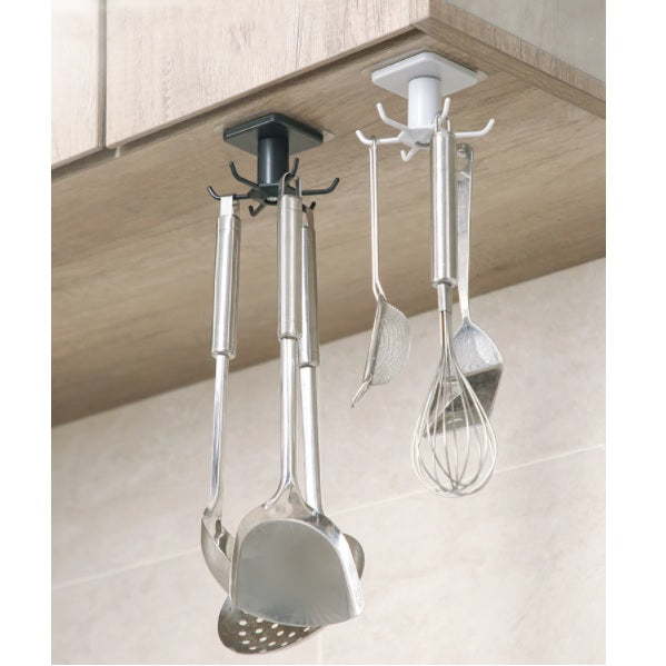 Gancho organizador de cocina para almacenamiento, giratorio con adhesivo.
