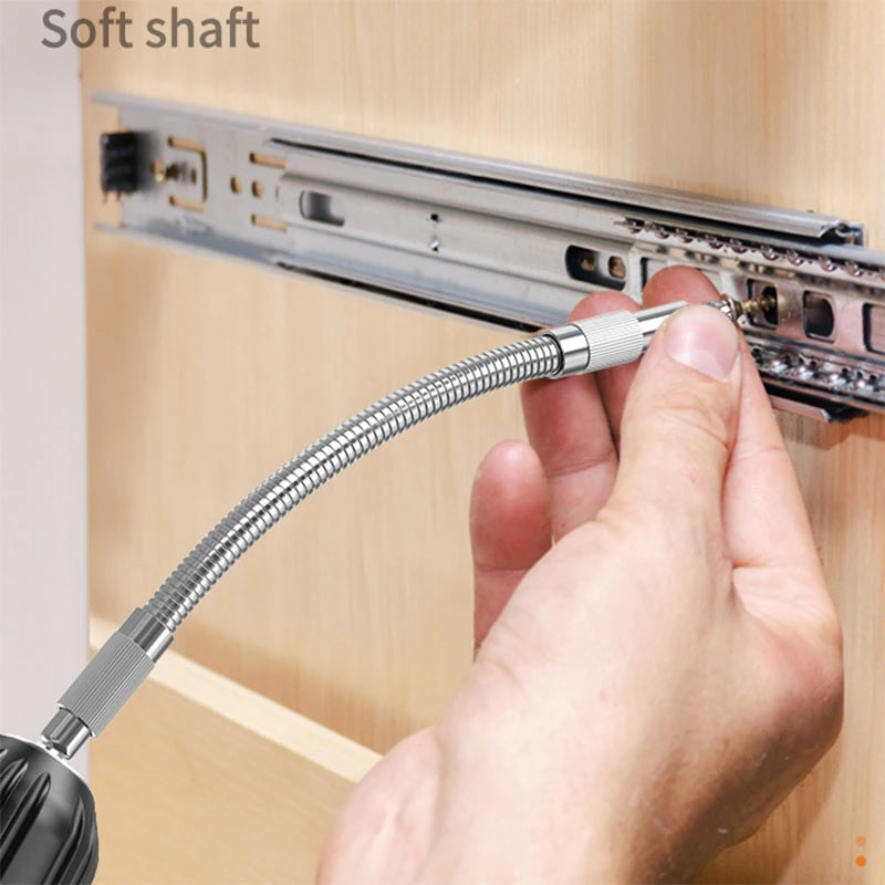 Extensión flexible metálica para taladro. Tamaño 20cm