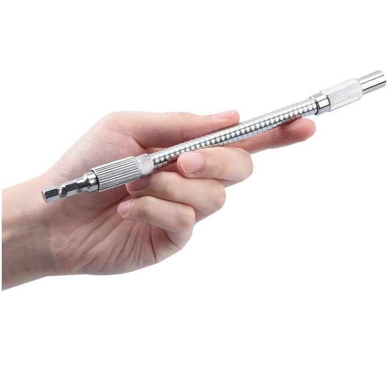 Extensión flexible metálica para taladro. Tamaño 20cm