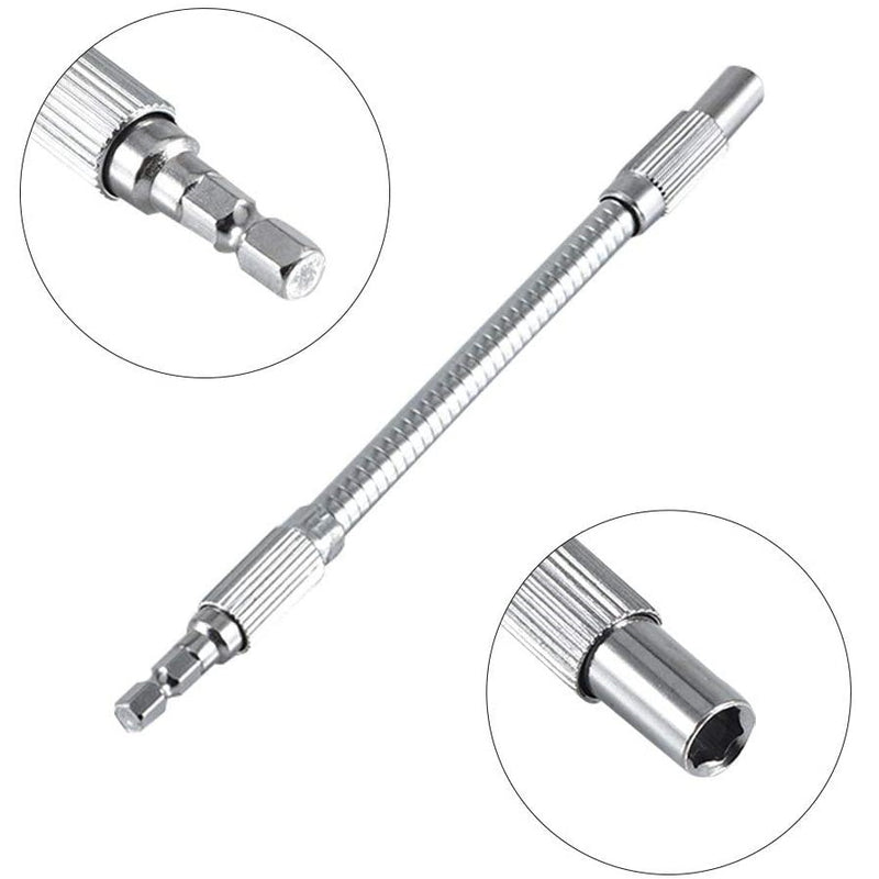 Extensión flexible metálica para taladro. Tamaño 20cm