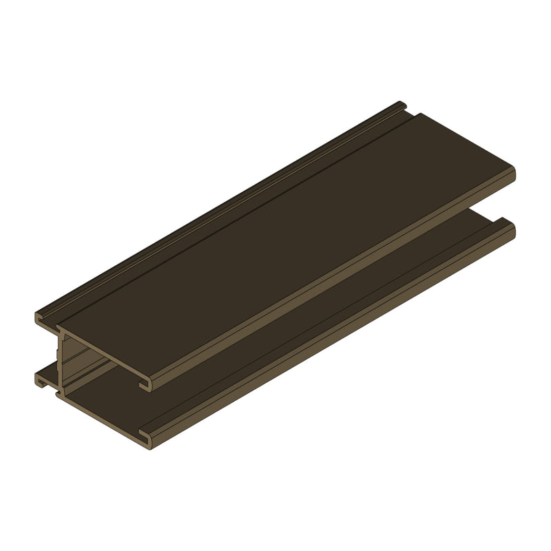 Hoja Lateral Ventana VC . Espesor 1.52 mm Largo 5.85 mts. Acabado Anodizado Bronce 15 Micron VC104